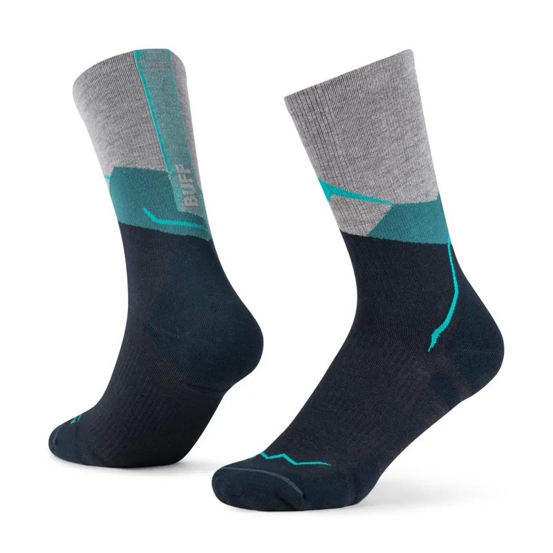 Buff LW Merino Wool Crew Socks in Teal-2