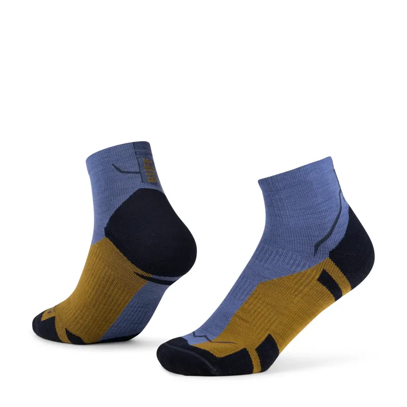 Buff Lightweight Merino Wool Quarter Unisex Socks in Blue
