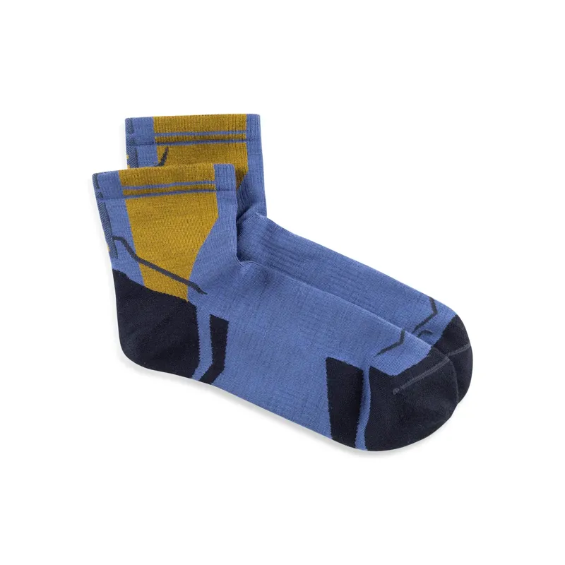 Buff Lightweight Merino Wool Quarter Unisex Socks in Blue-1