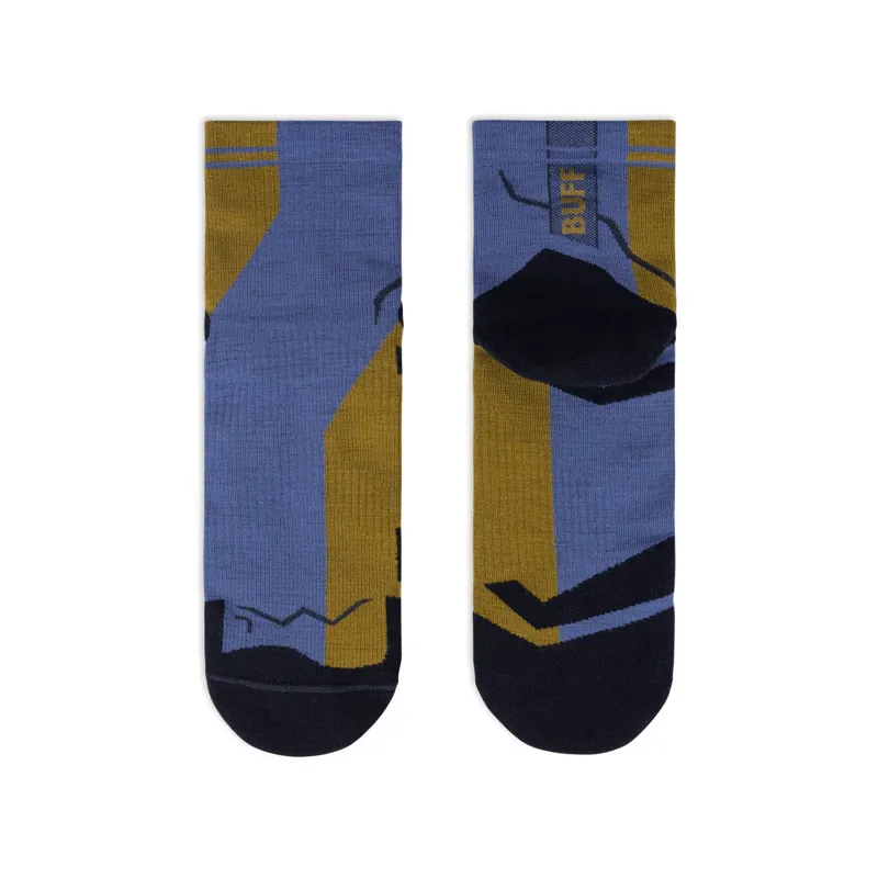 Buff Lightweight Merino Wool Quarter Unisex Socks in Blue-2