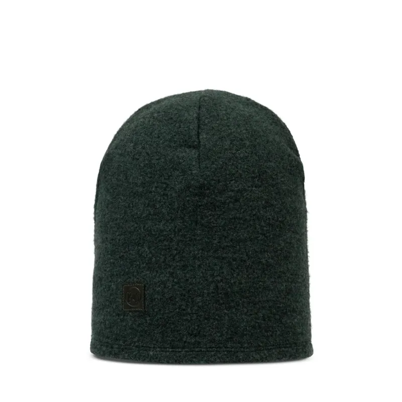 Buff Merino Fleece Beanie in Forest 