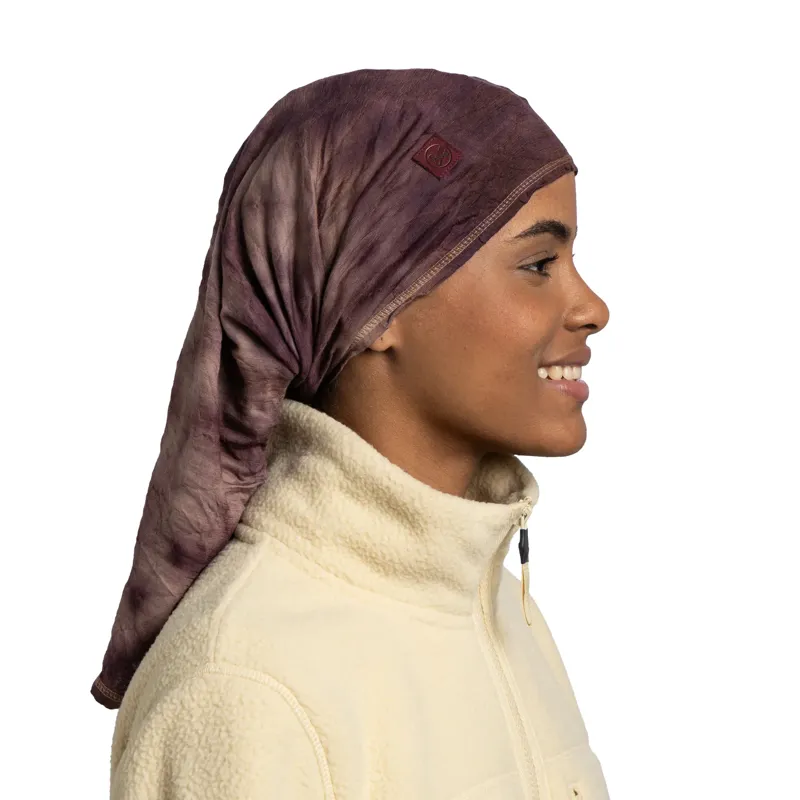 Buff Merino Lightweight Neckwear in Dye Burgundy-4