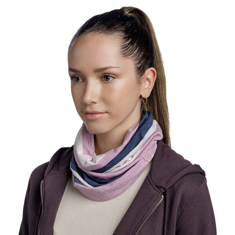 Buff Merino Move Multifunctional Neckwear in Pansy-3