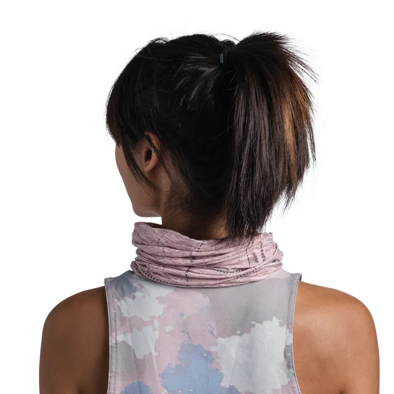 Buff Reflective Coolnet UV+ Neckwear in HTR Rose Pink-2