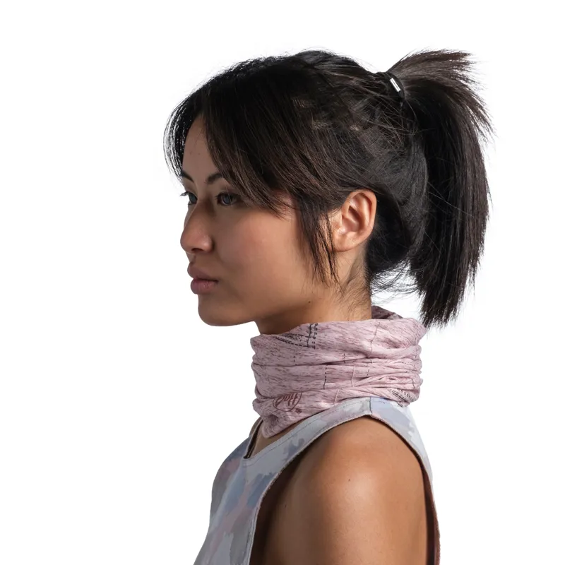 Buff Reflective Coolnet UV+ Neckwear in HTR Rose Pink-4