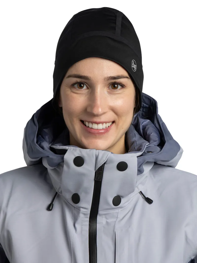 Buff Windproof Beanie in Solid P Black-2