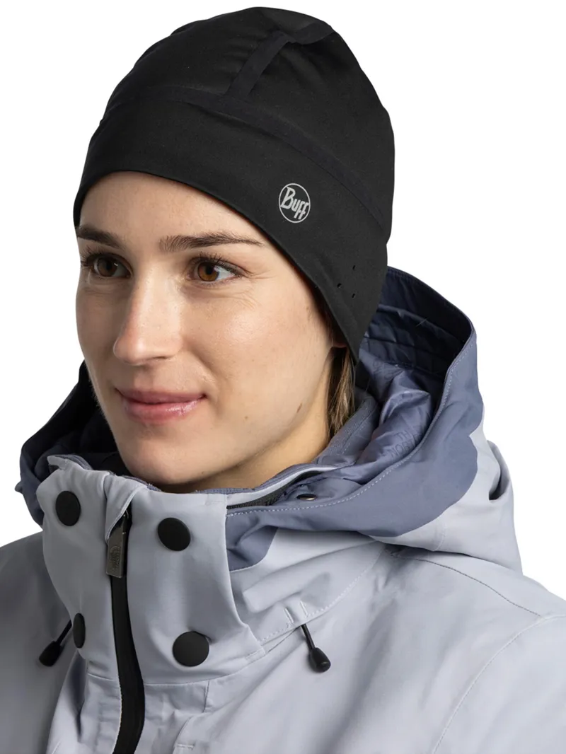 Buff Windproof Beanie in Solid P Black-3