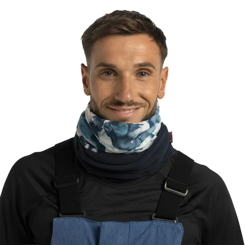 Buff Polar Neck Gaiter in Lowan Blue-2