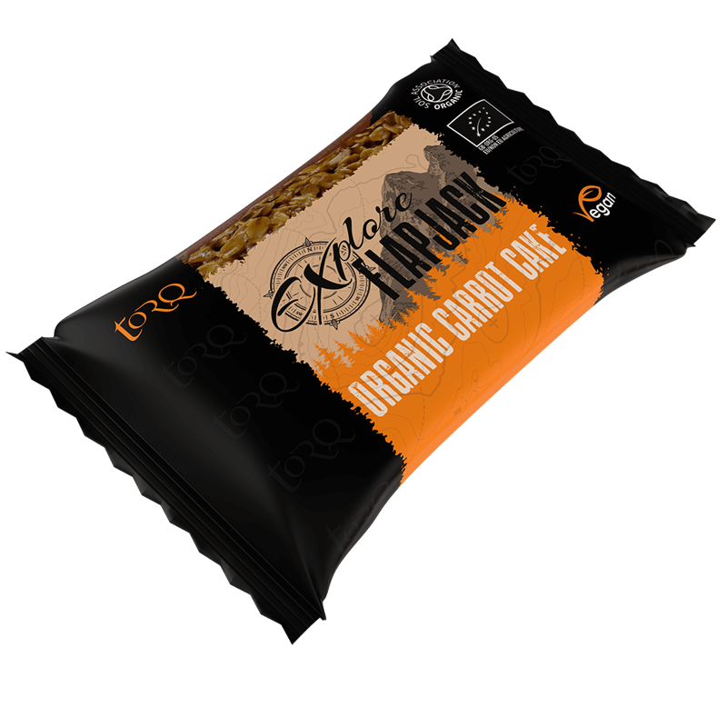 Torq Explore Flapjack Single Organic Carrot Cake in Orange-1
