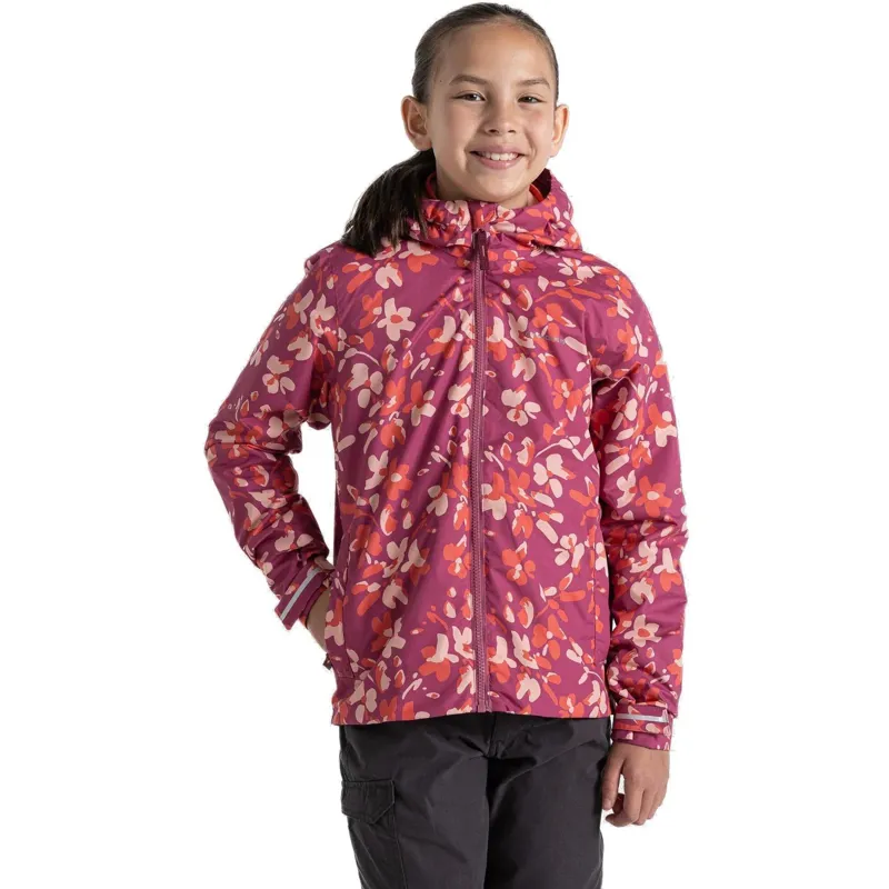 Craghoppers Sylvie Jacket Waterproof Jacket Kids in Dusky Hibiscus Pink
