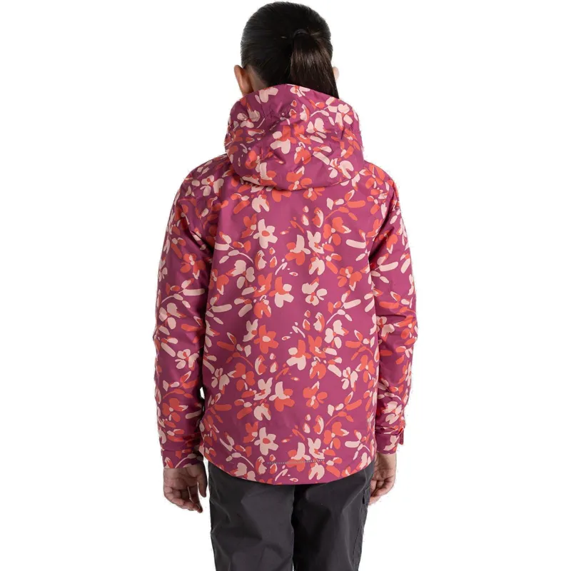 Craghoppers Sylvie Jacket Waterproof Jacket Kids in Dusky Hibiscus Pink-1