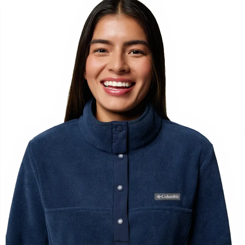 Columbia Benton Springs 1/2 Snap Pullover II Womens in Collegiate Navy-2