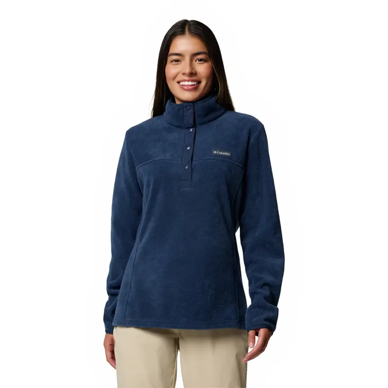 Columbia Benton Springs 1/2 Snap Pullover II Womens in Collegiate Navy-3