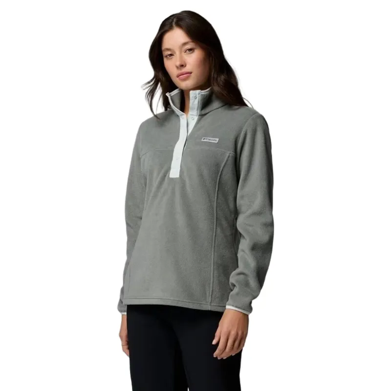 Columbia Benton Springs 1/2 Snap Pullover II Womens in Sedona Sage/Tea