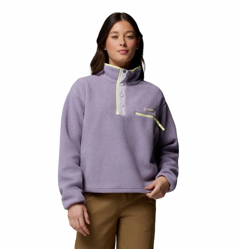 Columbia Helvetia II Cropped Fleece Womens in Shale/Lavender/Citron