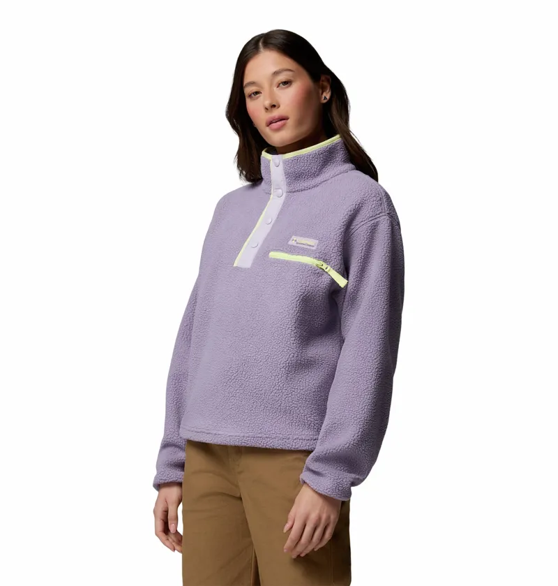 Columbia Helvetia II Cropped Fleece Womens in Shale/Lavender/Citron-1