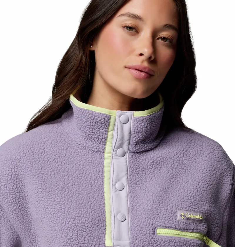 Columbia Helvetia II Cropped Fleece Womens in Shale/Lavender/Citron-3