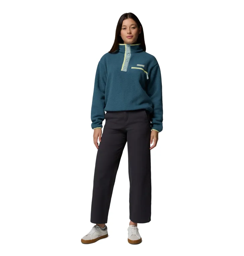 Columbia Helvetia II Cropped Half Snap Fleece Womens Everblue-3