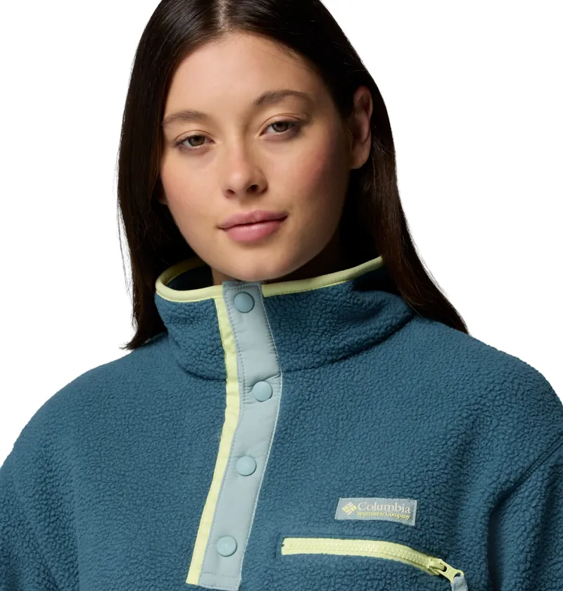 Columbia Helvetia II Cropped Half Snap Fleece Womens Everblue-5