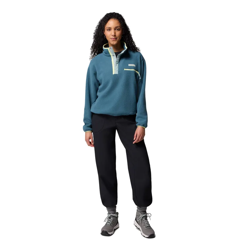 Columbia Helvetia II Cropped Half Snap Fleece Womens Everblue-4