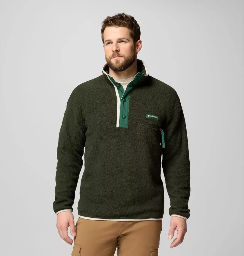 Columbia Helvetia II Half Snap Fleece Mens in Greenscape-1
