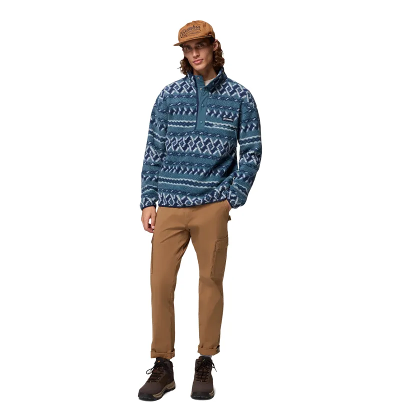Columbia Helvetia II Printed Half Snap Fleece Mens Everblue KnitKnot-1