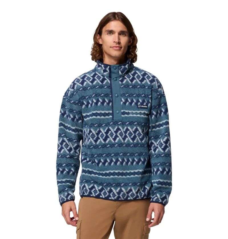 Columbia Helvetia II Printed Half Snap Fleece Mens Everblue KnitKnot-3