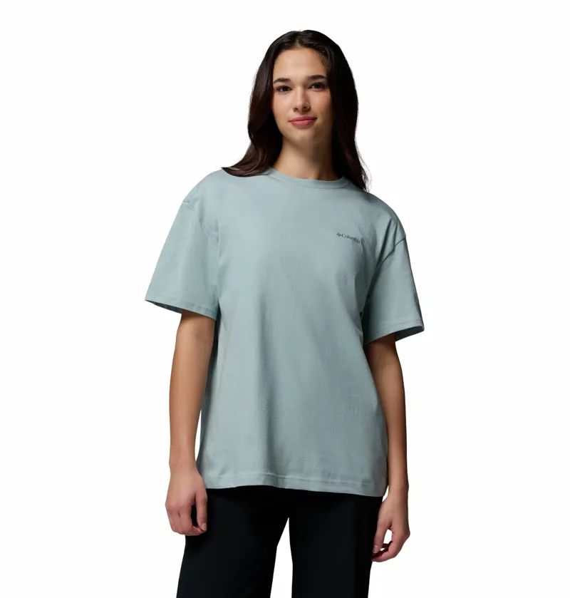 Columbia Rolling Bend Graphic Tee Women in Crushed Blue/Floral Groove