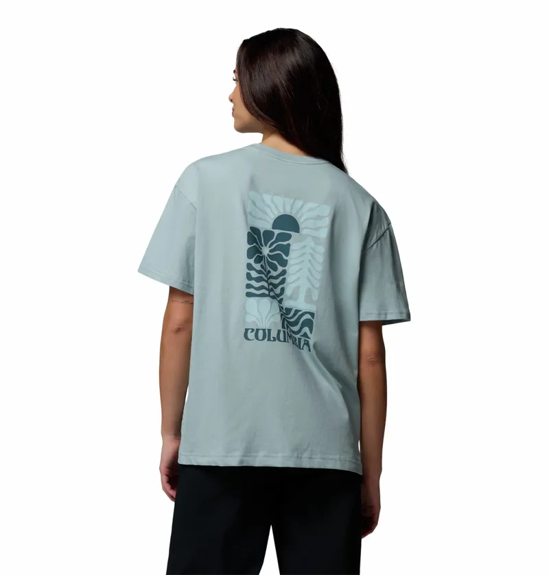 Columbia Rolling Bend Graphic Tee Women in Crushed Blue/Floral Groove-1
