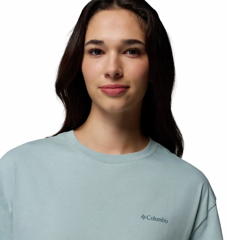 Columbia Rolling Bend Graphic Tee Women in Crushed Blue/Floral Groove-4