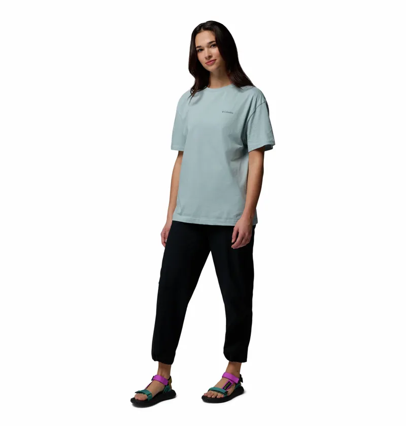 Columbia Rolling Bend Graphic Tee Women in Crushed Blue/Floral Groove-5