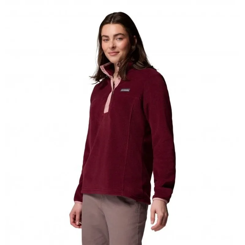 Columbia Benton Springs 1/2 Snap Pullover II Women's in Rich Wine-1