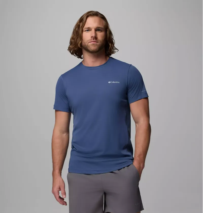 Columbia Zero Rules Light S/S Crew Tech T-Shirt Mens in Dark Mountain