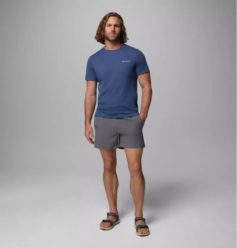Columbia Zero Rules Light S/S Crew Tech T-Shirt Mens in Dark Mountain-4