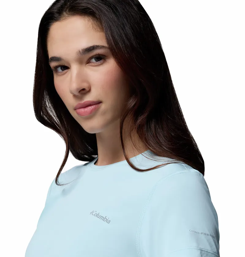 Columbia Zero Rules Light Short Sleeve Crew Womens in Marine Light-3