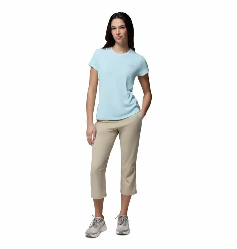 Columbia Zero Rules Light Short Sleeve Crew Womens in Marine Light-5