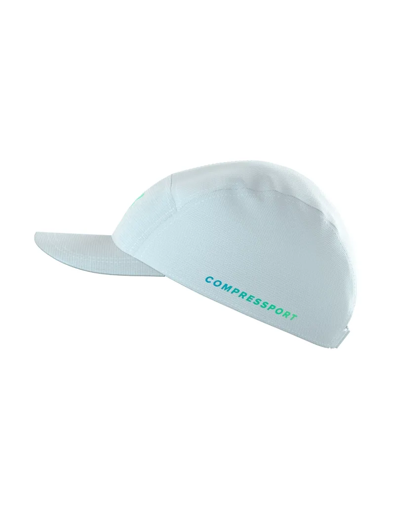 Compressport 5 Panel Running Cap in Star White/Blue-Green-3