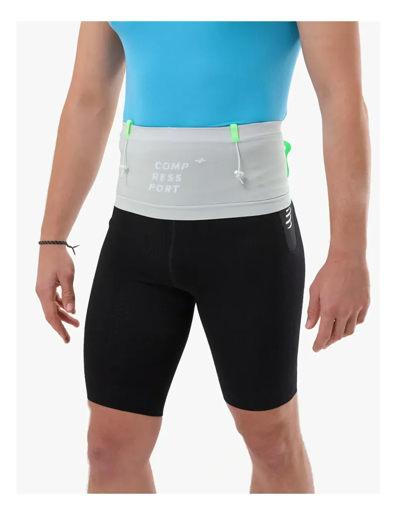 Compressport Free Belt Pro in Gray Violet/Neon Green