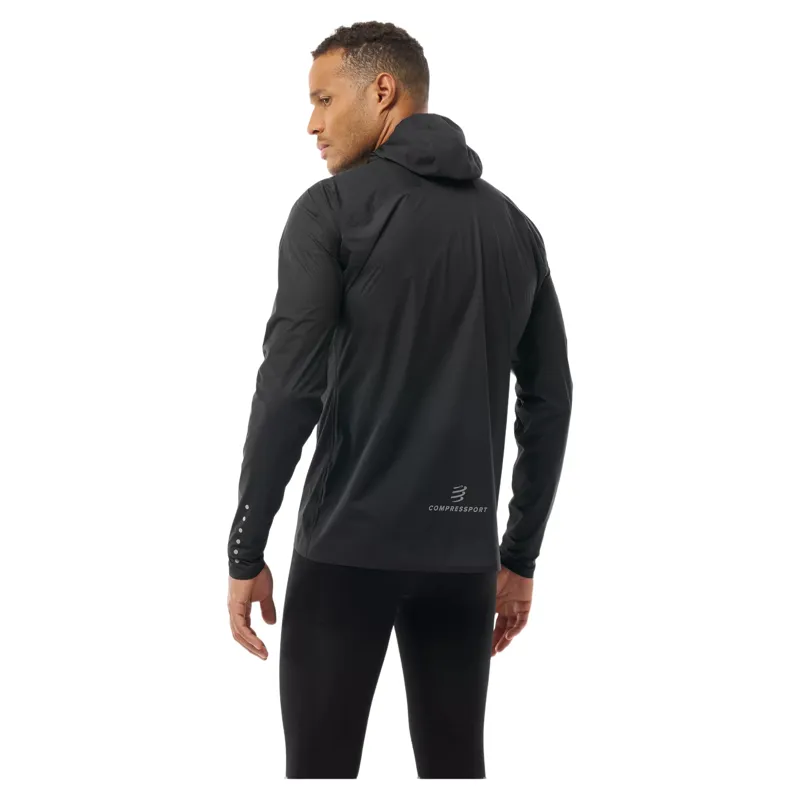 Compressport Hurricane Waterproof Jacket Mens in Black-2