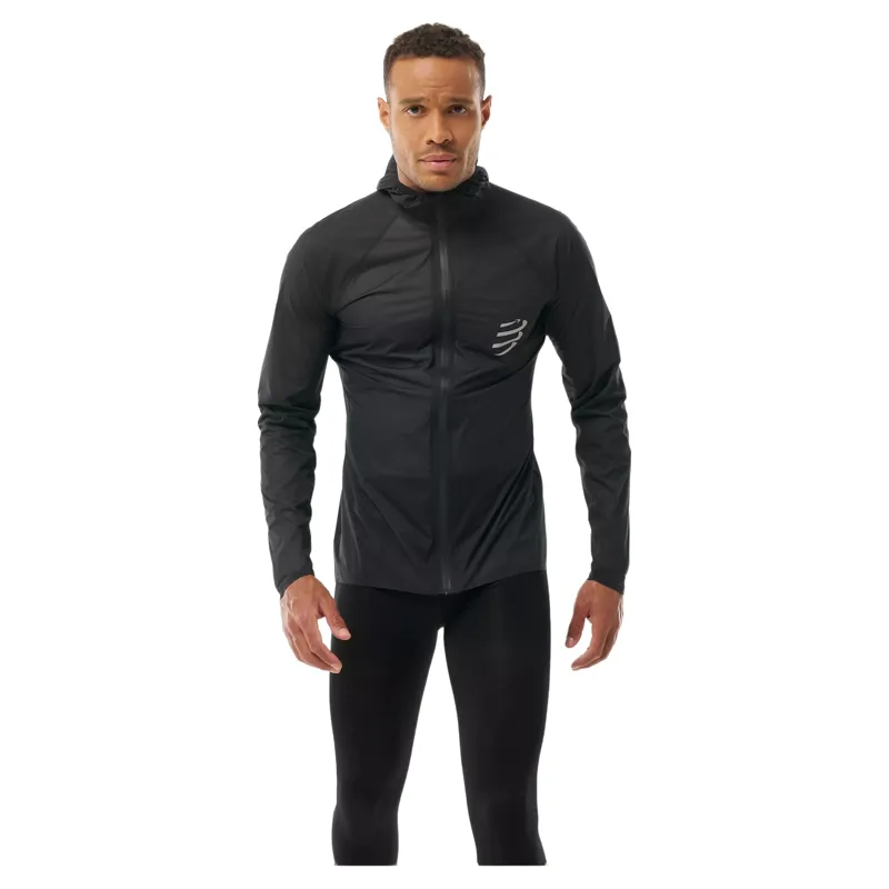 Compressport Hurricane Waterproof Jacket Mens in Black