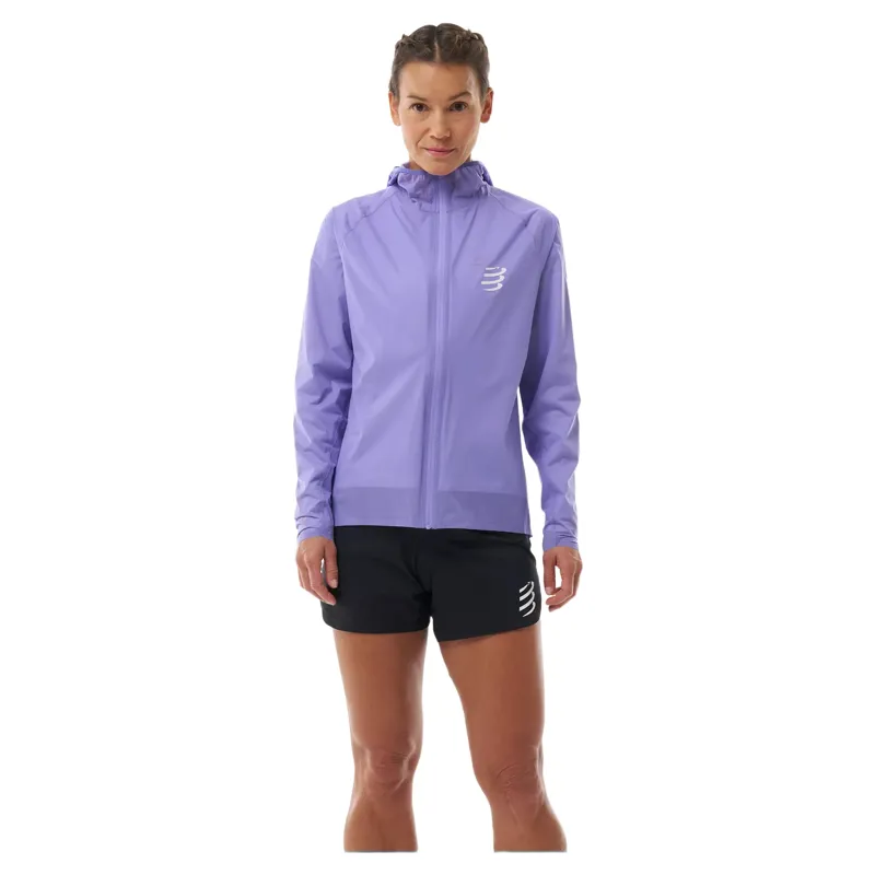 Compressport Hurricane Waterproof Jacket Womens in Aster Purple
