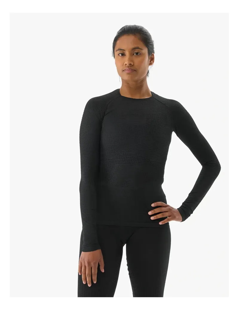 Compressport On/Off Base Layer Womens Long Sleeve Top in Black