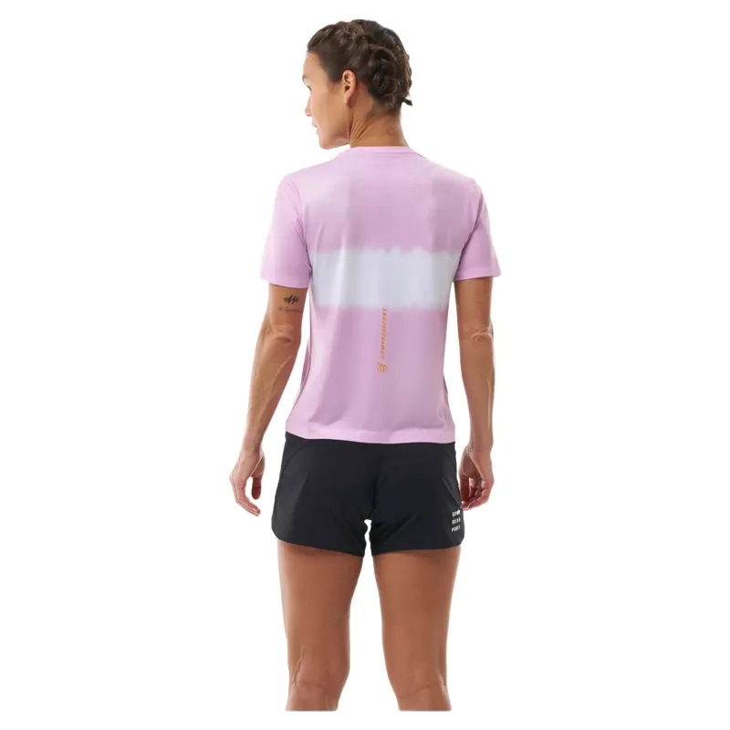 Compressport Performance Short Sleeve T-Shirt Womens in Orchid/Apricot-1