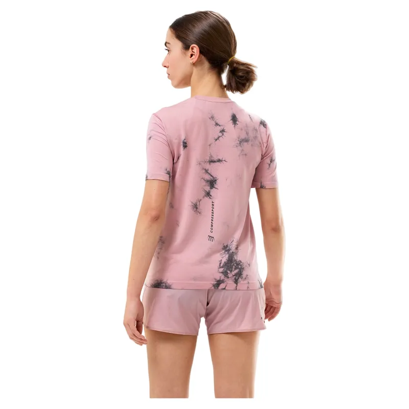 Compressport Performance SS Eat My Dust T-Shirt W in Zephyr Tie Dye-1