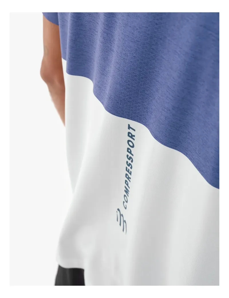 Compressport Performance SS T-Shirt Men in Orient Blue/Star White-3
