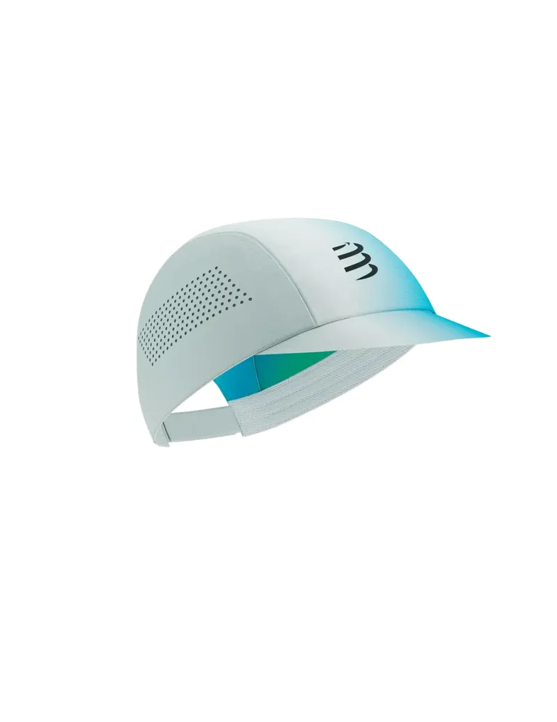 Compressport Pro Racing Cap Star in White/Blue-Green
