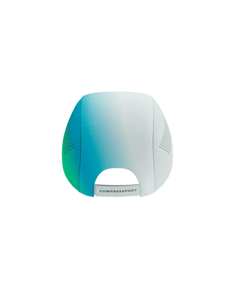 Compressport Pro Racing Cap Star in White/Blue-Green-1