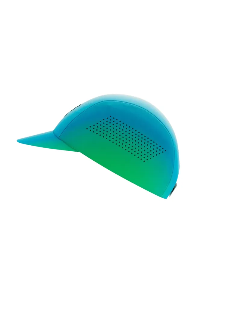 Compressport Pro Racing Cap Star in White/Blue-Green-3