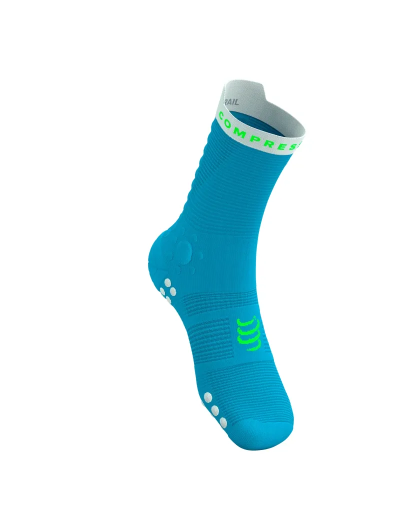 Compressport Pro Racing Socks v4.0 Trail in Norse Blue/Neon Green-1