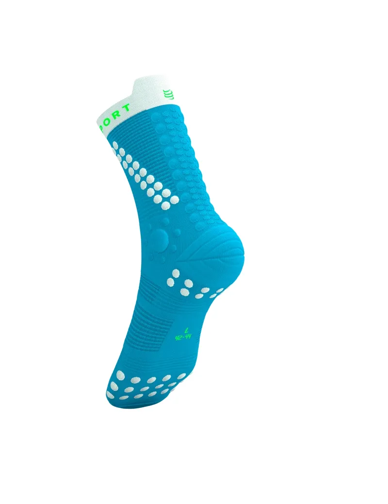 Compressport Pro Racing Socks v4.0 Trail in Norse Blue/Neon Green-2